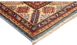 Tappeto Kazak Fine Stilizzato Blu Rosso 153x208 Cm
