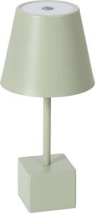Lindby Lampada da tavolo ricaricabile a LED Janea CUBE, verde, metallo