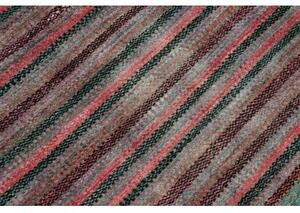 Tappeto Cromopura Geometrico Rosso Mattone Verde Petrolio 171x248 Cm