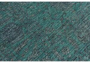 Tappeto Zigler Fine Floreale Verde Petrolio Blu Scuro 246x303 Cm