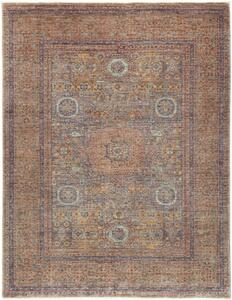 Tappeto Kairo Stilizzato Ruggine Azzurro 151x198 Cm