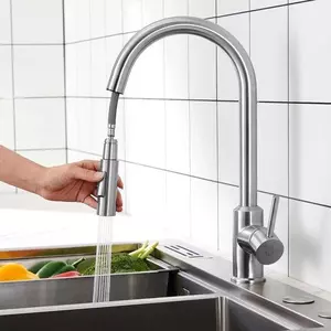 Rubinetto da cucina - Rubinetto da cucina in acciaio inossidabile, bianco, 8 pollici