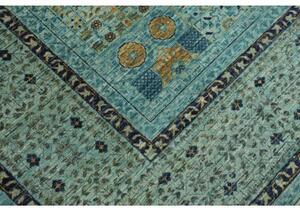 Tappeto Kairo Medaglione Verde Acqua Ocra 252x306 Cm
