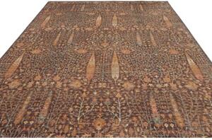 Tappeto Floralia Floreale Marrone Arancione 279x366 Cm