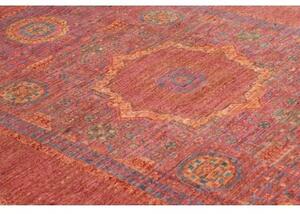 Tappeto Kairo Medaglione Rosso Ruggine Blu Avio 151x201 Cm