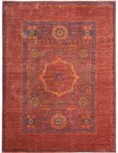 Tappeto Kairo Medaglione Rosso Ruggine Blu Avio 151x201 Cm