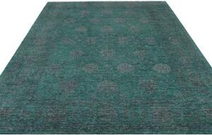 Tappeto Zigler Fine Floreale Verde Petrolio Blu Scuro 246x303 Cm