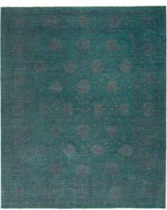 Tappeto Zigler Fine Floreale Verde Petrolio Blu Scuro 246x303 Cm