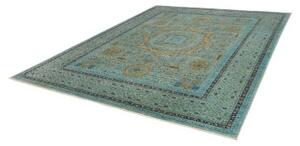 Tappeto Kairo Medaglione Verde Acqua Ocra 252x306 Cm
