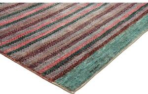 Tappeto Cromopura Geometrico Rosso Mattone Verde Petrolio 171x248 Cm