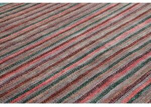 Tappeto Cromopura Geometrico Rosso Mattone Verde Petrolio 171x248 Cm