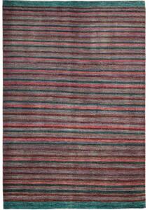 Tappeto Cromopura Geometrico Rosso Mattone Verde Petrolio 171x248 Cm
