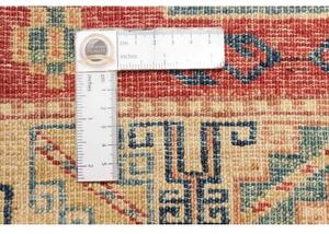 Tappeto Kazak Fine Geometrico Rosso Azzurro 63x97 Cm