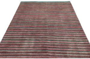 Tappeto Cromopura Geometrico Rosso Mattone Verde Petrolio 171x248 Cm