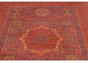 Tappeto Kairo Medaglione Rosso Ruggine Blu Avio 151x201 Cm