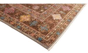 Tappeto Kazak Fine Geometrico Marrone Multicolore 241x313 Cm