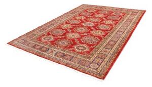 Tappeto Kazak Fine Stilizzato Rosso Blu Avio 207x283 Cm