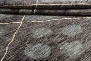 Tappeto Berbero Geometrico Grigio Scuro Grigio Chiaro 201x309 Cm