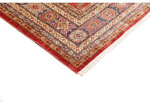 Tappeto Kazak Fine Stilizzato Rosso Blu Avio 207x283 Cm