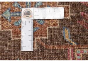 Tappeto Kazak Fine Geometrico Marrone Multicolore 241x313 Cm