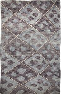 Tappeto Berbero Geometrico Grigio Scuro Grigio Chiaro 201x309 Cm