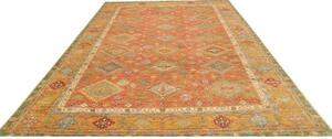 Tappeto Kazak Fine Geometrico Arancione Beige 262x356 Cm