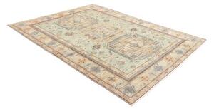 Tappeto Kazak Fine Geometrico Verde Salvia Beige 196x252 Cm