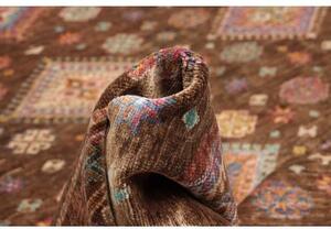 Tappeto Kazak Fine Geometrico Marrone Multicolore 241x313 Cm