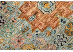 Tappeto Floralia Geometrico Azzurro Multicolore Corsia 77x291 Cm