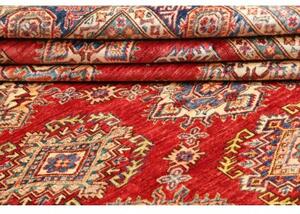 Tappeto Kazak Fine Stilizzato Rosso Blu Avio 207x283 Cm