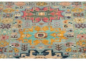 Tappeto Floralia Geometrico Azzurro Multicolore Corsia 77x291 Cm