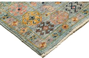 Tappeto Floralia Geometrico Azzurro Multicolore Corsia 77x291 Cm