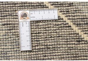 Tappeto Berbero Geometrico Grigio Scuro Grigio Chiaro 201x309 Cm