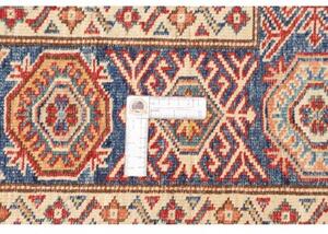 Tappeto Kazak Fine Stilizzato Rosso Blu Avio 207x283 Cm