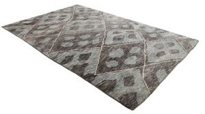 Tappeto Berbero Geometrico Grigio Scuro Grigio Chiaro 201x309 Cm
