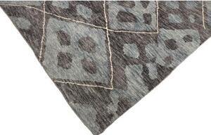 Tappeto Berbero Geometrico Grigio Scuro Grigio Chiaro 201x309 Cm