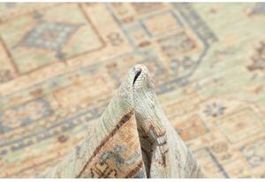 Tappeto Kazak Fine Geometrico Verde Salvia Beige 196x252 Cm