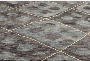 Tappeto Berbero Geometrico Grigio Scuro Grigio Chiaro 201x309 Cm