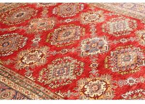 Tappeto Kazak Fine Stilizzato Rosso Blu Avio 207x283 Cm