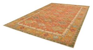Tappeto Kazak Fine Geometrico Arancione Beige 262x356 Cm