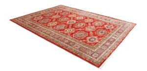 Tappeto Kazak Fine Stilizzato Rosso Blu Avio 207x283 Cm