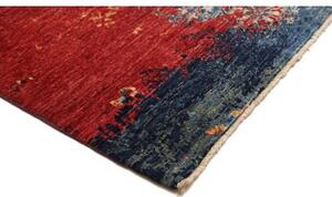 Tappeto Vintage Erased Medaglione Blu Rosso 267x355 Cm