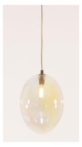 UVA SOSPENSIONE SINGOLA CON SFERA IN VETRO IRIDESCENTE E ROSONE IN 4 COLORI LAMPADINA ATTACCO G9 MODERNA