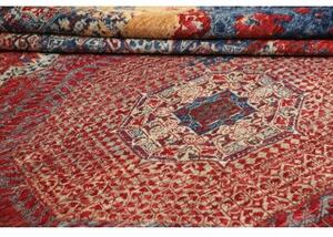 Tappeto Vintage Erased Medaglione Blu Rosso 267x355 Cm