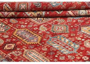 Tappeto Floralia Geometrico Rosso Azzurro 248x309 Cm