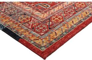 Tappeto Floralia Geometrico Rosso Azzurro 248x309 Cm