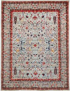 Tappeto Floralia Floreale Azzurro Rosso 272x362 Cm