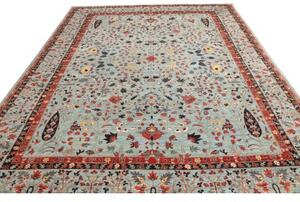 Tappeto Floralia Floreale Azzurro Rosso 272x362 Cm