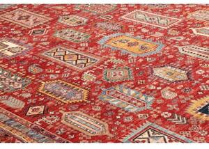 Tappeto Floralia Geometrico Rosso Azzurro 248x309 Cm