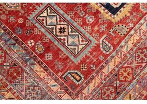 Tappeto Floralia Geometrico Rosso Azzurro 248x309 Cm